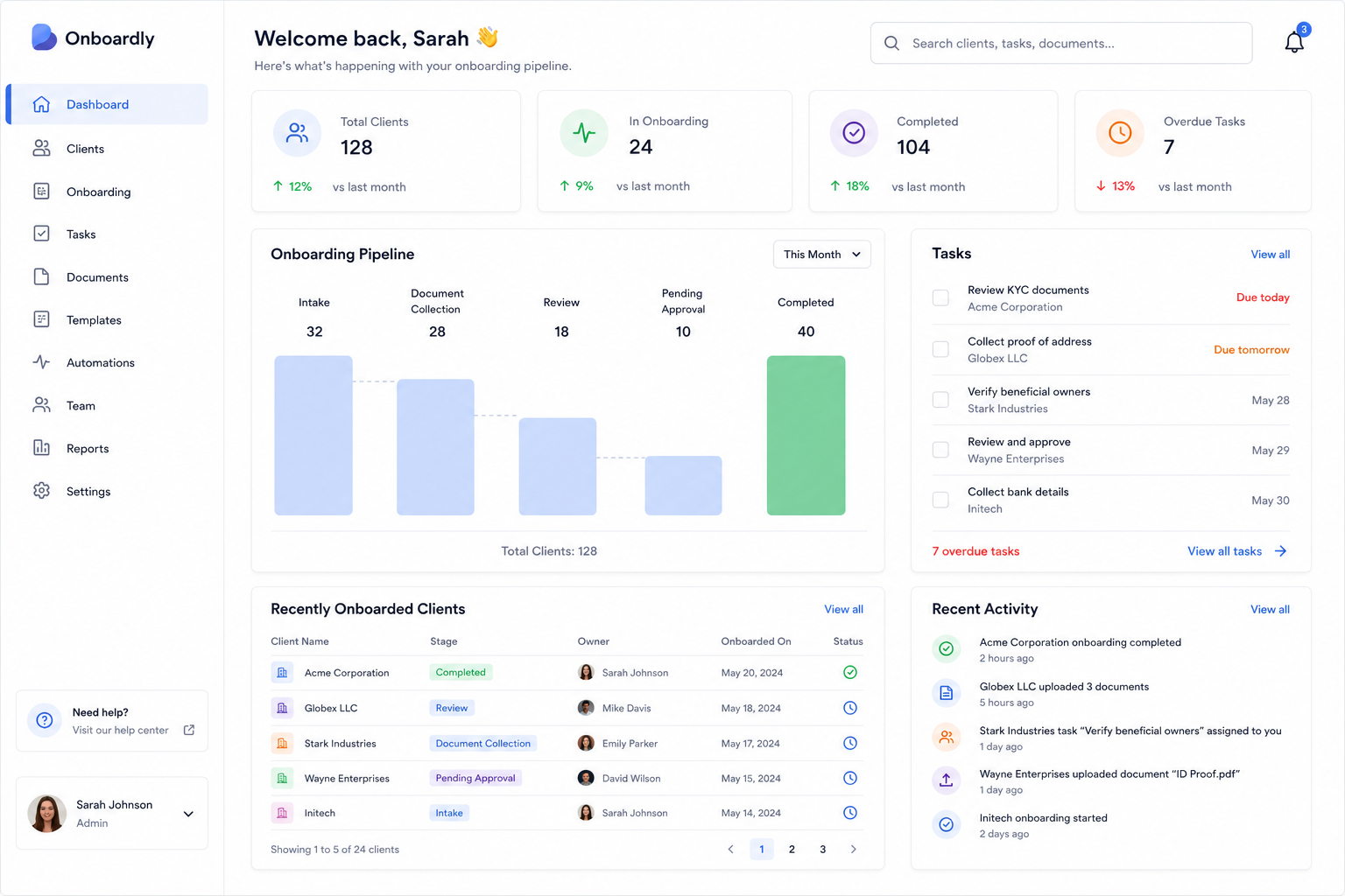 Client Onboarding Tool